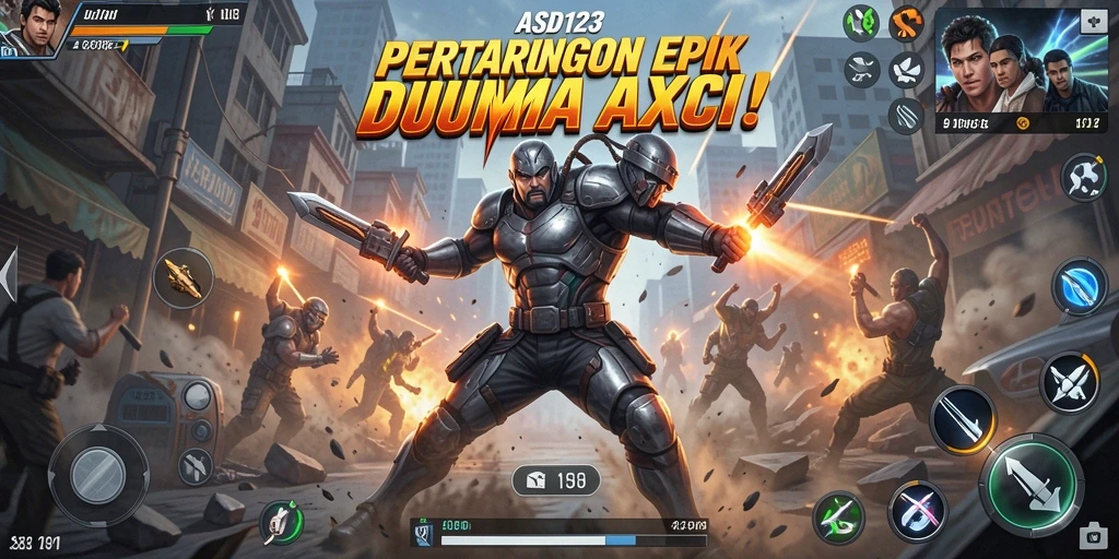 Gameplay aksi menegangkan dalam ASD123 yang menantang.