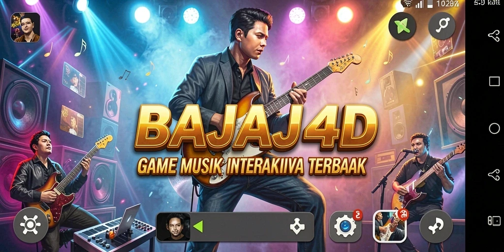 Tampilan gameplay seru BAJAJ4D dengan interaksi musik.