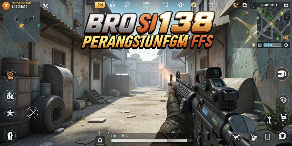Tampilan aksi mendebarkan dalam game FPS BRO138.