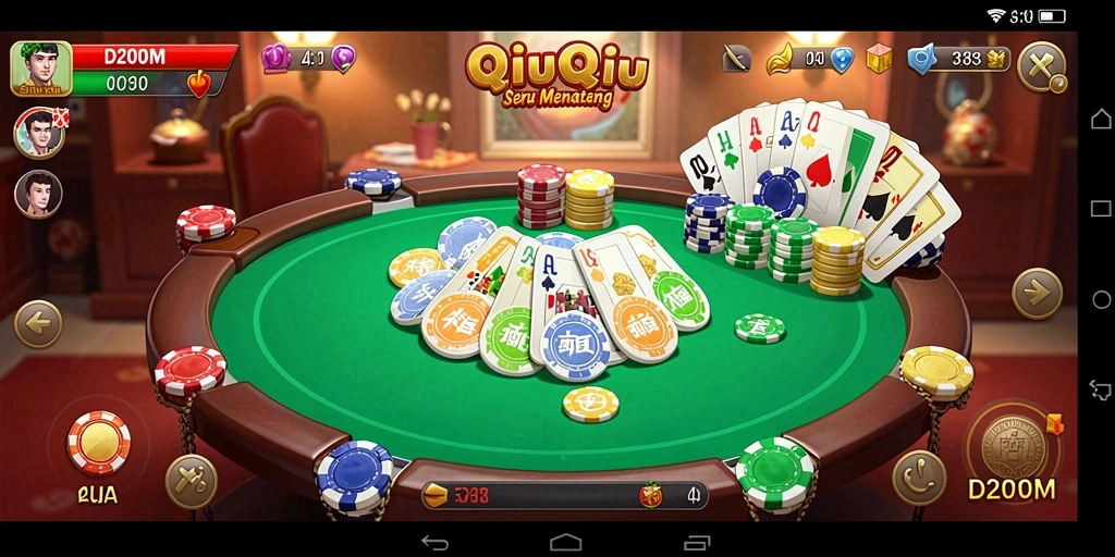 Tampilan menarik dengan aksi gameplay QiuQiu yang seru.