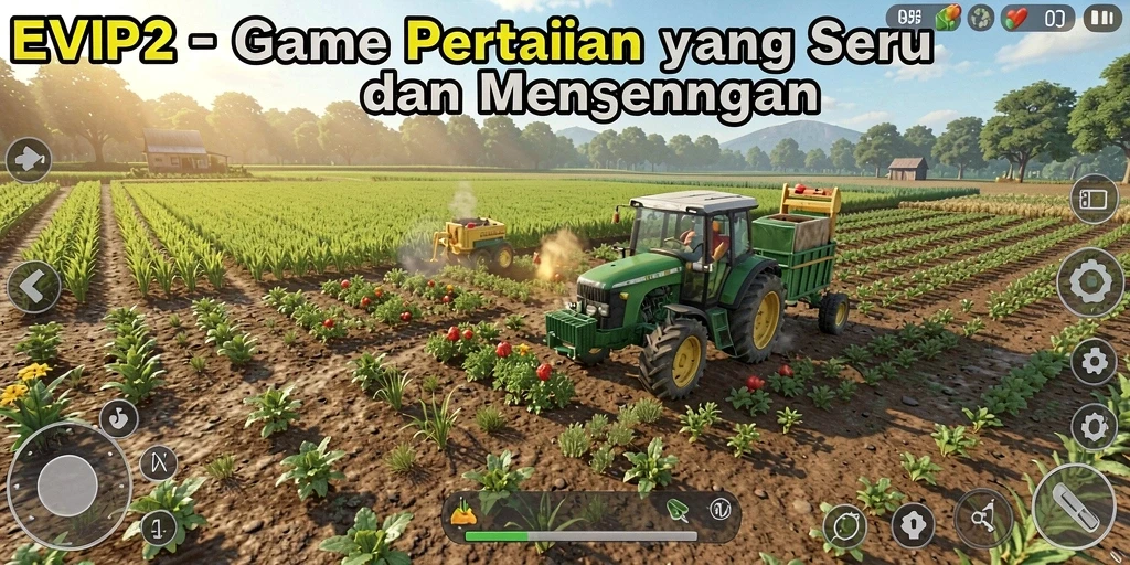 Tampilan gameplay menarik dalam pertanian di EVIP2.