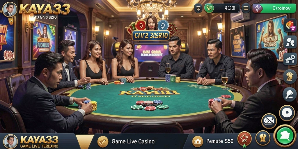 Tampilan gameplay Live Casino yang seru dan interaktif di KAYA33.