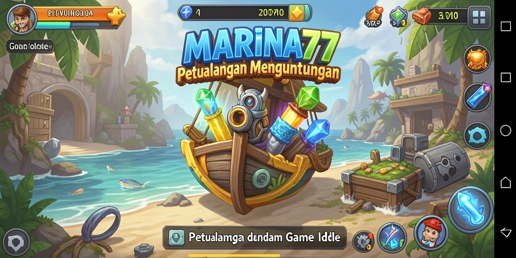 Tampilan gameplay MARINA77 yang menarik dengan mekanisme Idle.