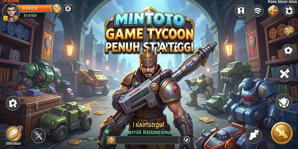 Screenshot gameplay MINTOTO menampilkan manajemen bisnis yang seru.