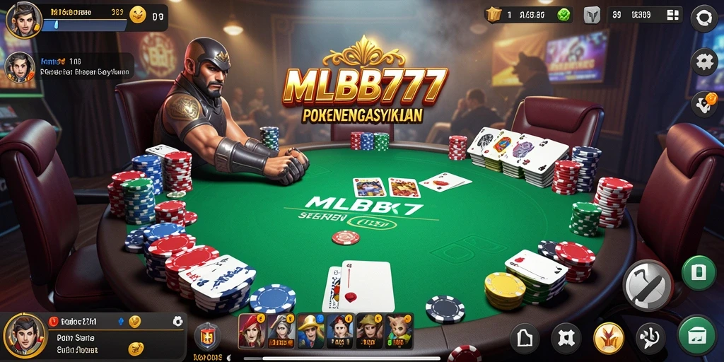 Tampilan gameplay MLBB777 menunjukkan aksi seru permainan Poker.