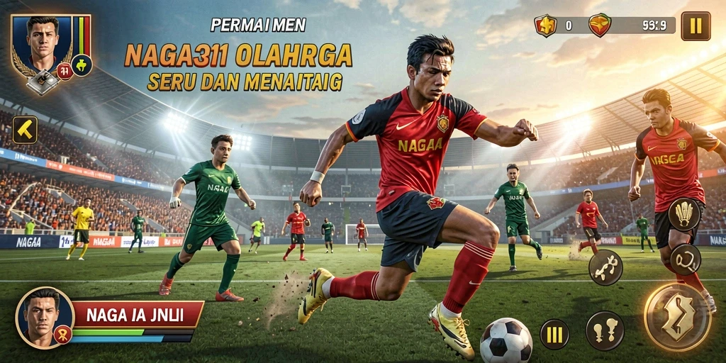 Tampilan gameplay seru di NAGA11 yang penuh aksi olahraga.