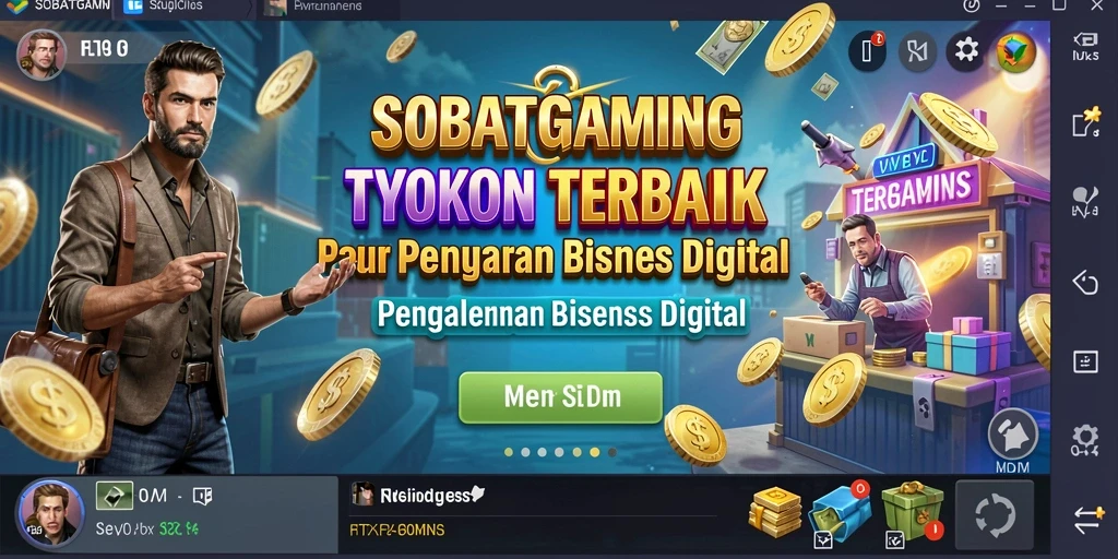 Tangkapan layar gameplay SOBATGAMING yang menarik dan penuh tantangan bisnis.