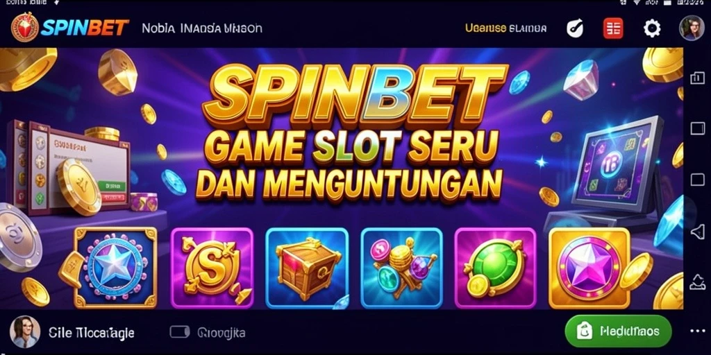 Tampilan gameplay yang menawan dari SPINBET dengan simbol Slot yang berwarna-warni.
