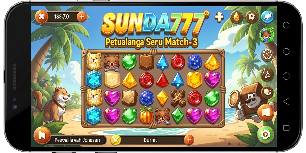 Tampilan menarik dan penuh warna dari gameplay SUNDA777.