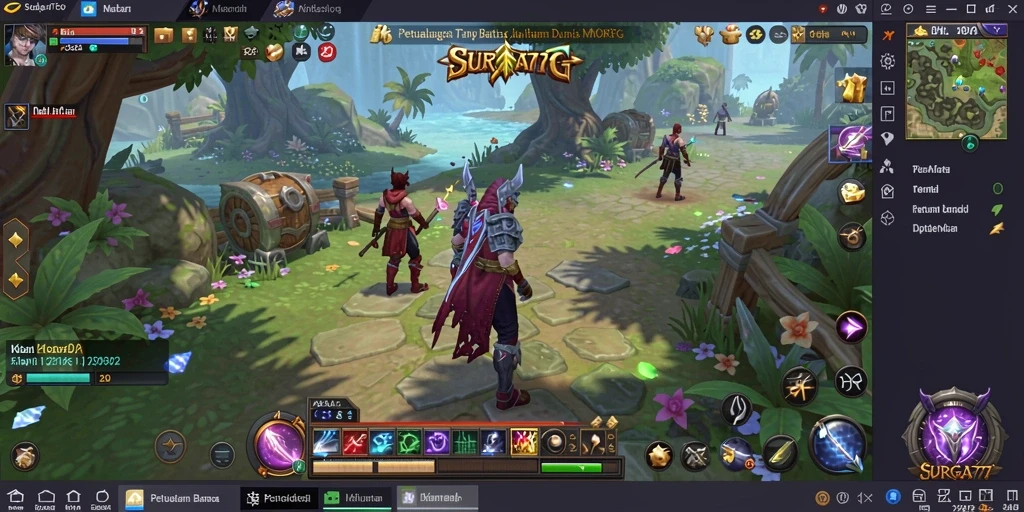 Tampilan menawan dari petualangan MMORPG yang epik.