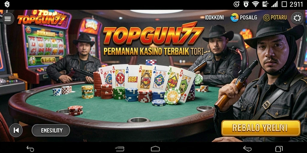 Tampilan gameplay menarik dan seru dari aplikasi Kasino TOPGUN77.